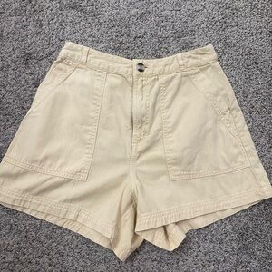 Universal Thread High-Waist Cream Utility Shorts